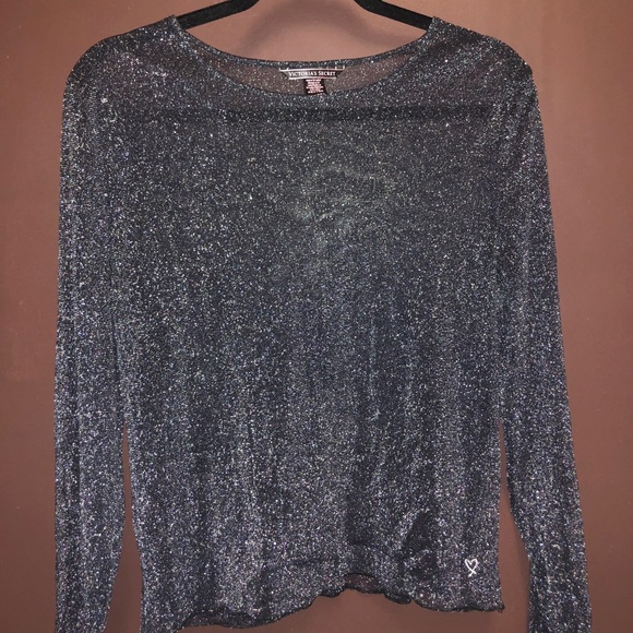 Victoria’s Secret Sheer Sparkly Shirt - Picture 1 of 3
